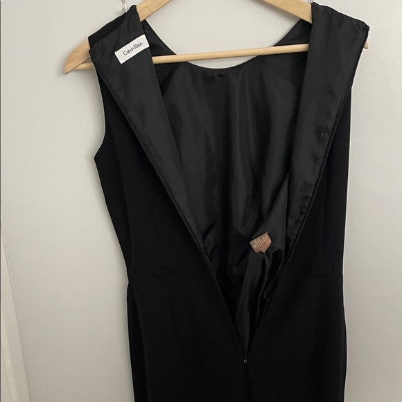 🔵Calvin Klein Classic Black Midi Dress - Picture 12 of 13